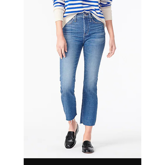 J.CREW Denim 9" Billie demi-boot crop jean in Caddy wash Jeans - Picture 1 of 9